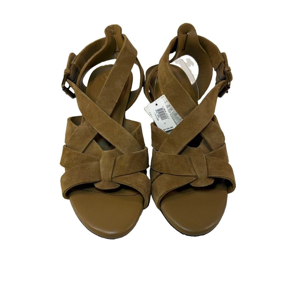 Banana Republic Brown Suede Strappy Block Heel Sandals Women’s Size 6 NWT